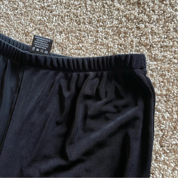 Citiknits Slinky Wide Leg Pull On Pants Women’s M Black Vintage Elastic Waist - Picture 8 of 12